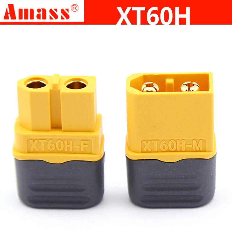 EPB-002-0201 2 Pairs Amass XT60 M/F Connectors Yellow