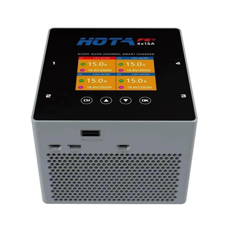 HOT-F6+ HOTA F6+ 1000W 60A 1-6S Quad Channel AC/DC Smart Charger