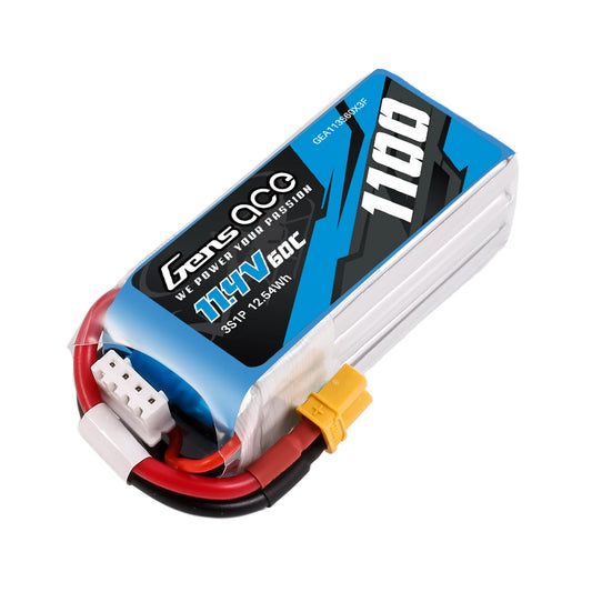 GEA113S60X3F GENS ACE 1100MAH 3S 11.4V 60C LIPO BATTERY (S2 MAX / ULTRA / M2 V3)