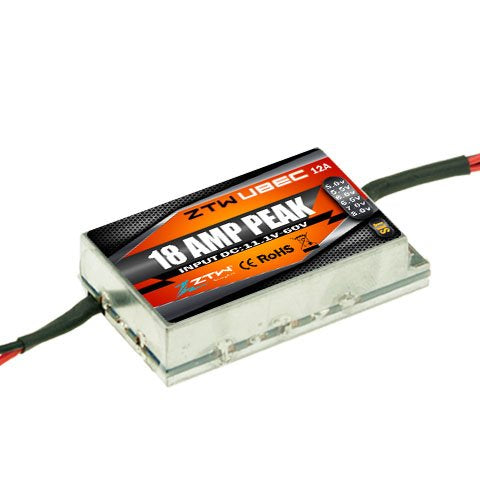 ZTW-UBEC12A ZTW UBEC 12a Cont. 18a. Peak Max 14s(60v) Adjustable 5.0-8.0v Output