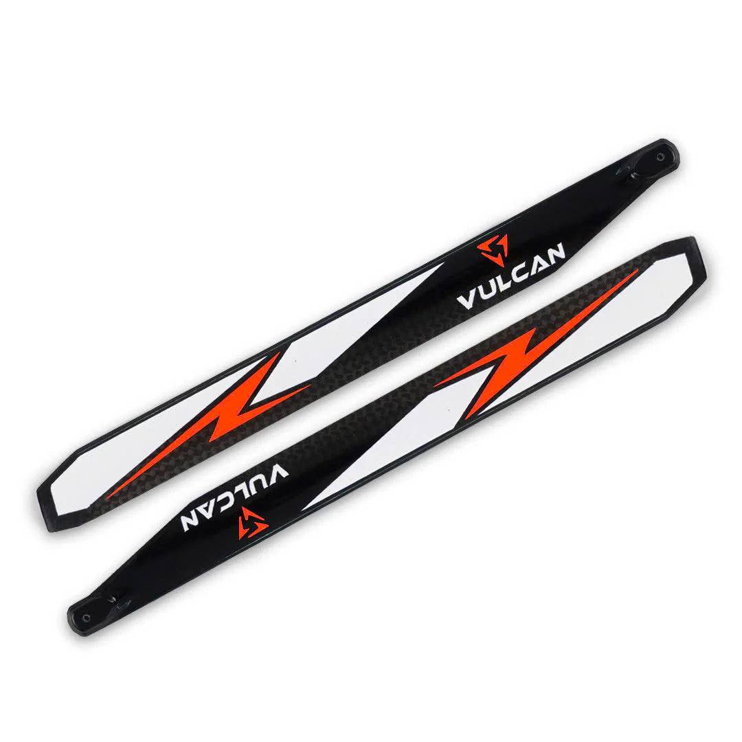 VMB-200 VULCAN ROTORS Precision Main Rotor Blades 200mm (Red/Orange/Yellow)