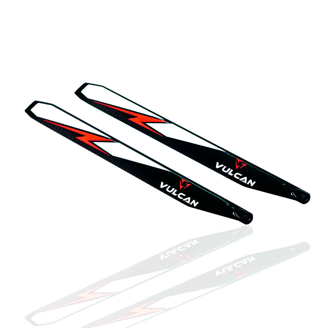 VMB-200 VULCAN ROTORS Precision Main Rotor Blades 200mm (Red/Orange/Yellow)