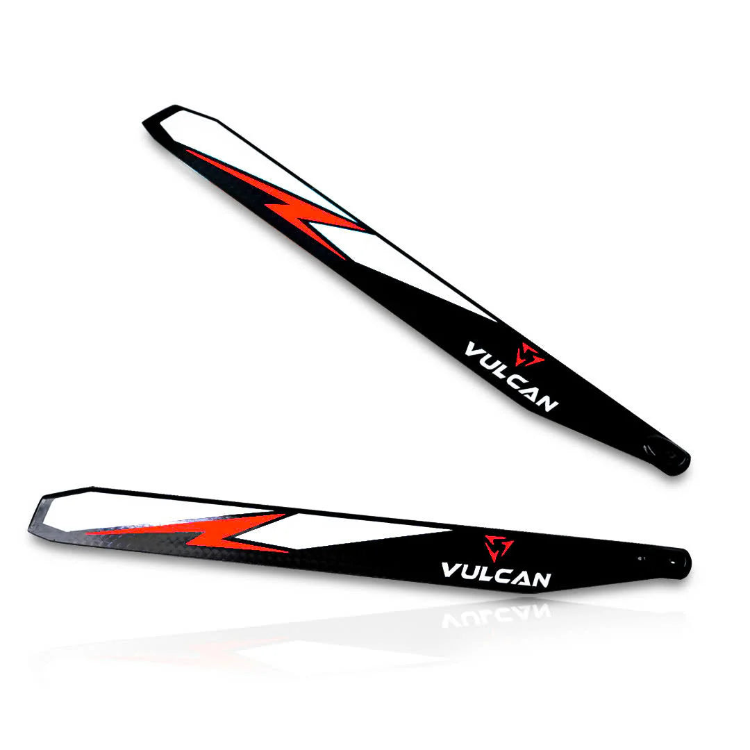 VMB-200 VULCAN ROTORS Precision Main Rotor Blades 200mm (Red/Orange/Yellow)