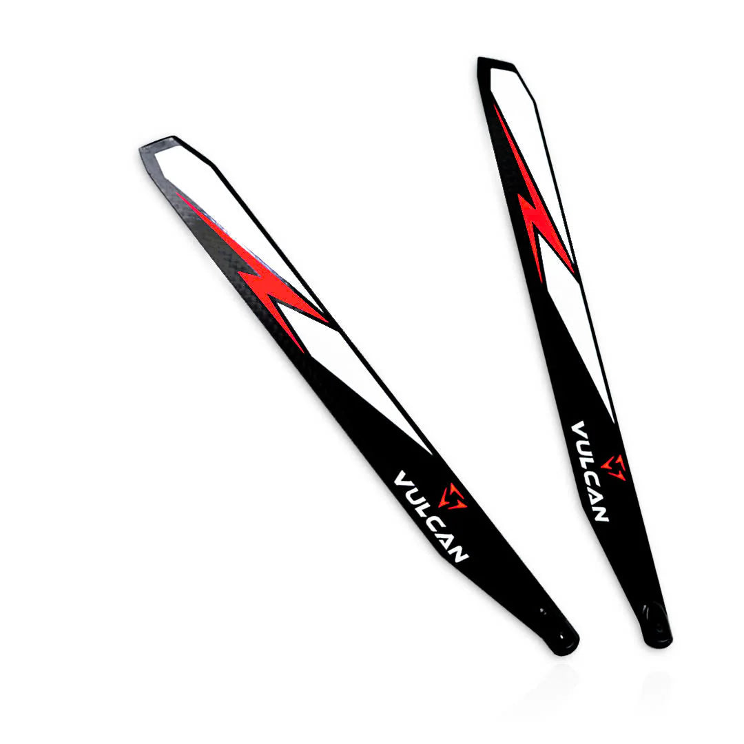 VMB-200 VULCAN ROTORS Precision Main Rotor Blades 200mm (Red/Orange/Yellow)
