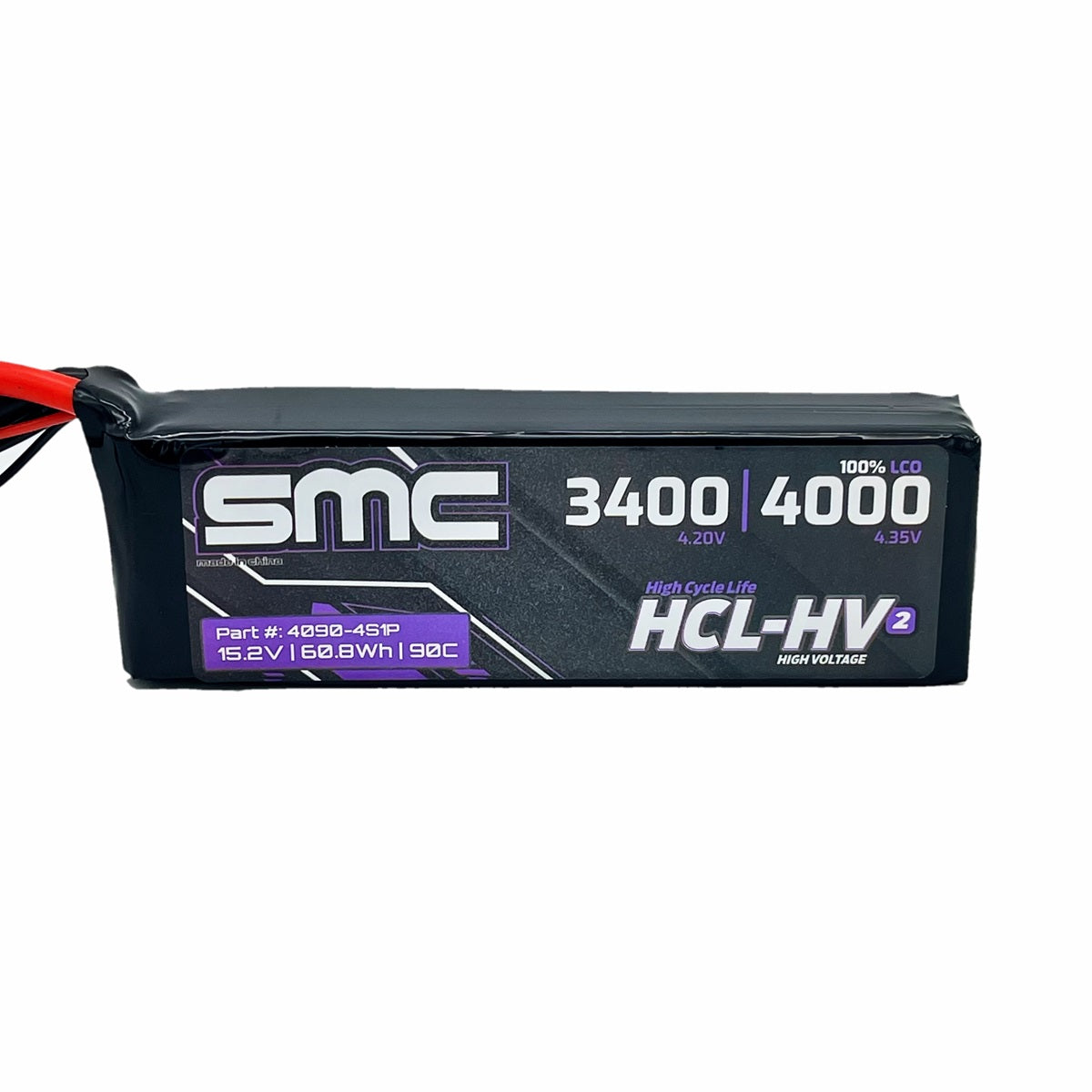 SMC-4090-4S1P HCL-HV2 Flight 15.2V/4S-4000mAh-90C SC5 EC5/IC5 Compatible