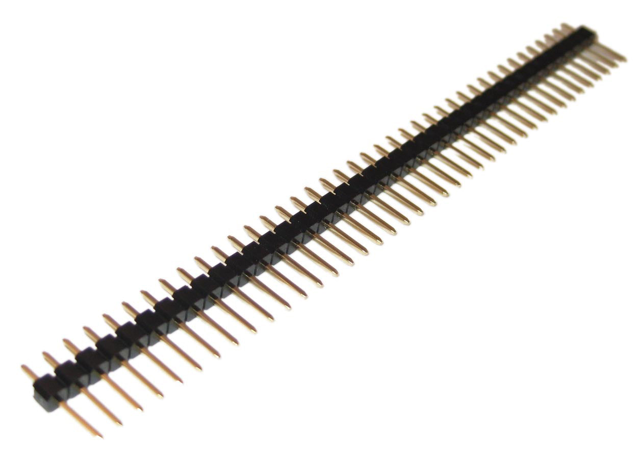 HH-PT1IN_SRSH40 Gold Single Row Straight Header - 40 Pin (x1)