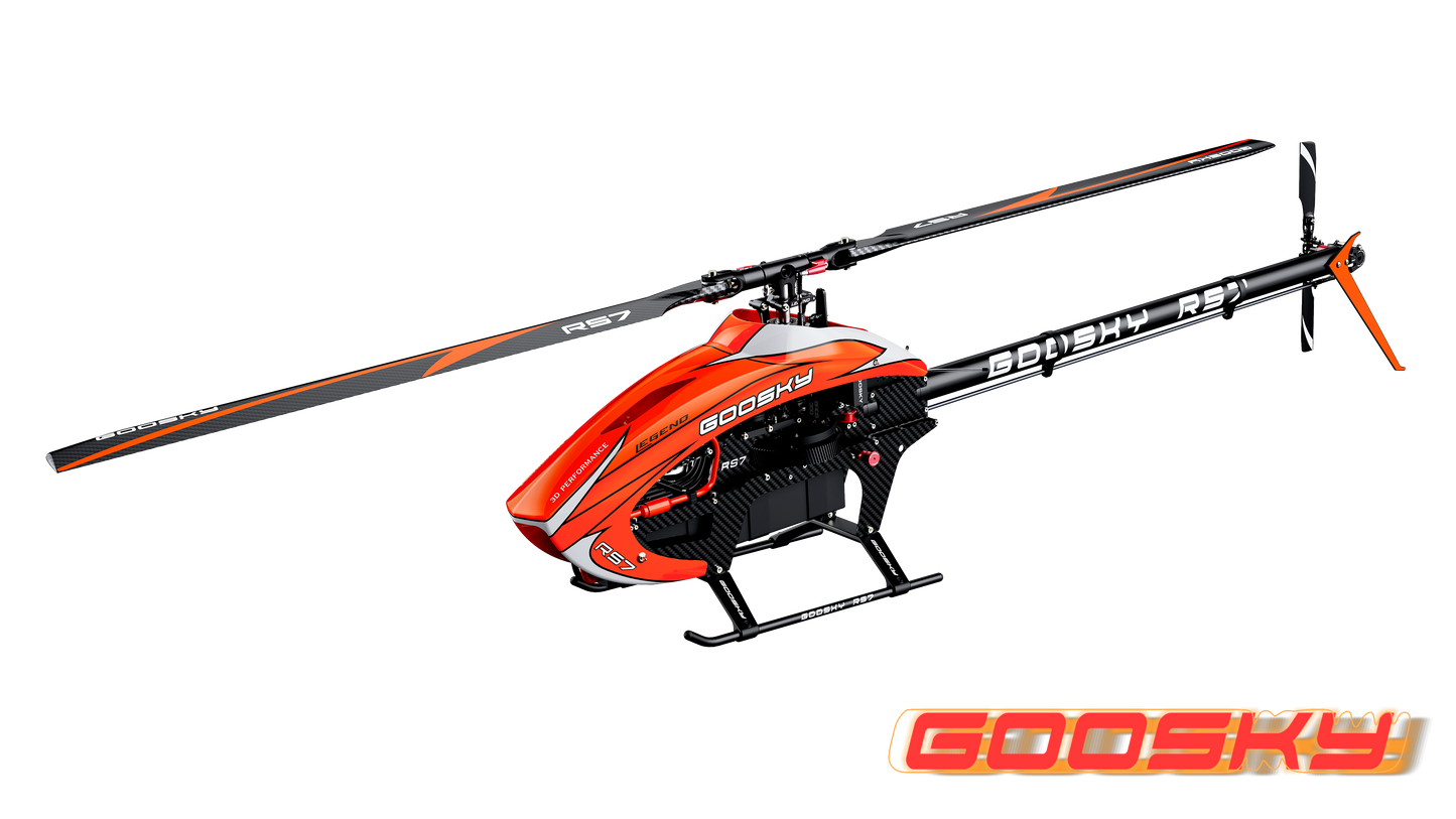 GT-BAF040005 Goosky Legend RS7 Helicopter Kit w/o Blades - Orange