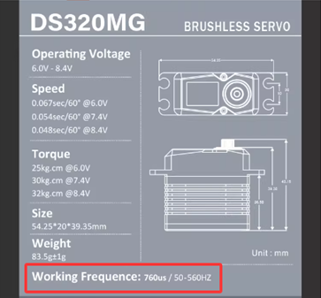 GT040135 Goosky RS5/RS6/RS7 Tail Locking Servo - DS320MG