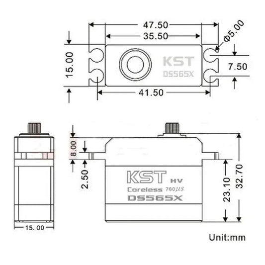 KST-DS565X KST DS565X Digital Servo HV 8.4V 0.04s 83oz