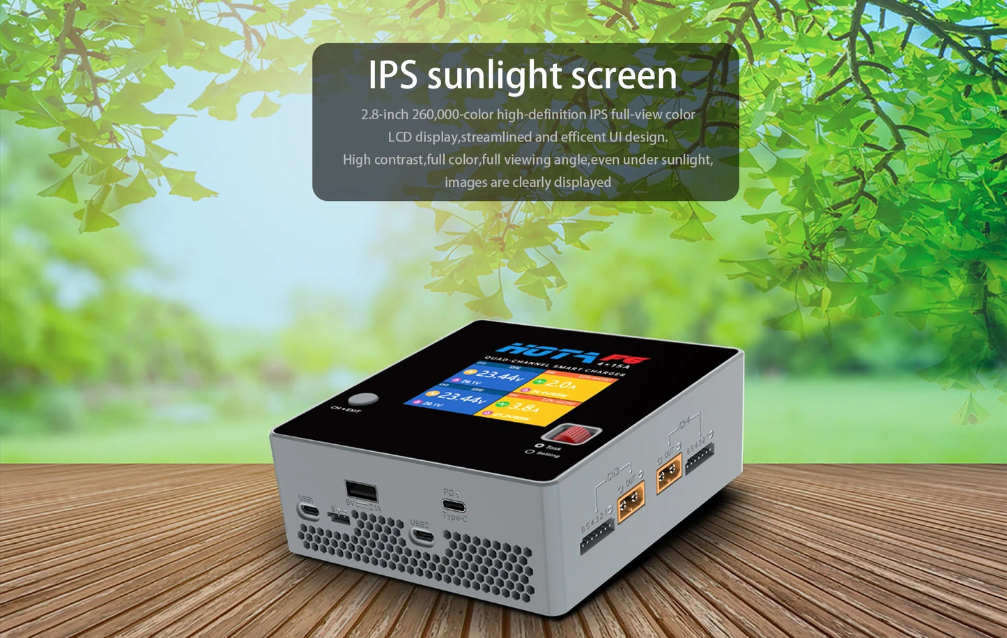 HOT-F6 HOTA F6 1000W 60A 1-6S Quad Channel DC Smart Charger