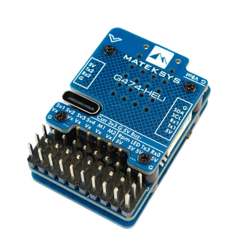 MAT-G474-HELI MATEK Mateksys RC HELICOPTER FLYBARLESS CONTROLLER G474-HELI STM32G474, ICM42688P, SPL06L, 2x BEC, Rotorflight