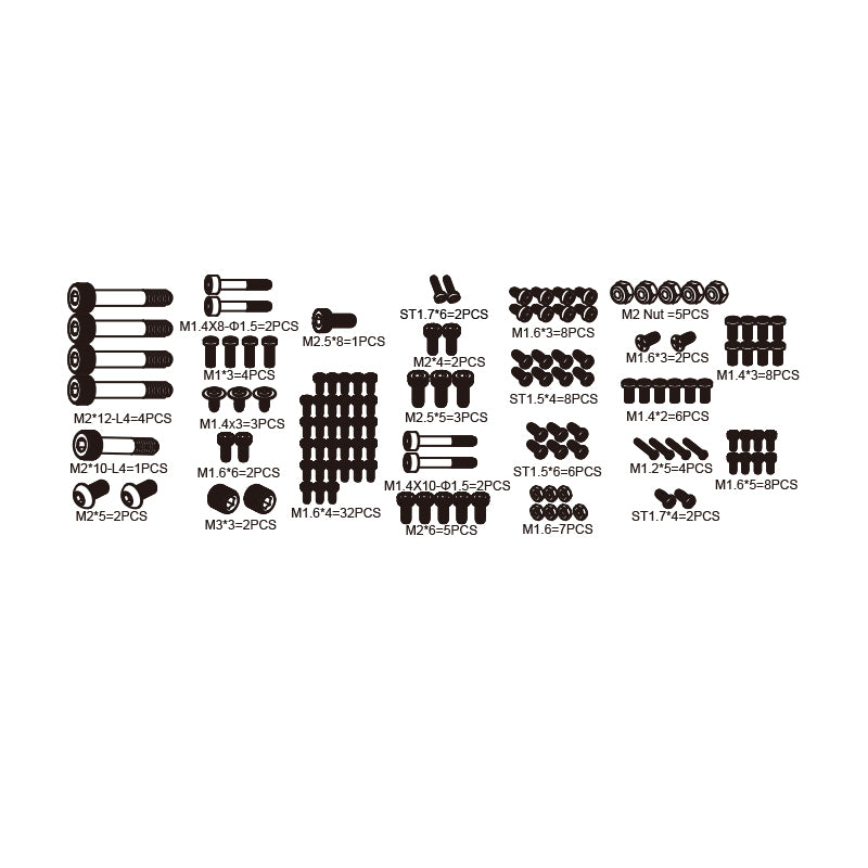 GT000054 Goosky S2 Screw Kit set