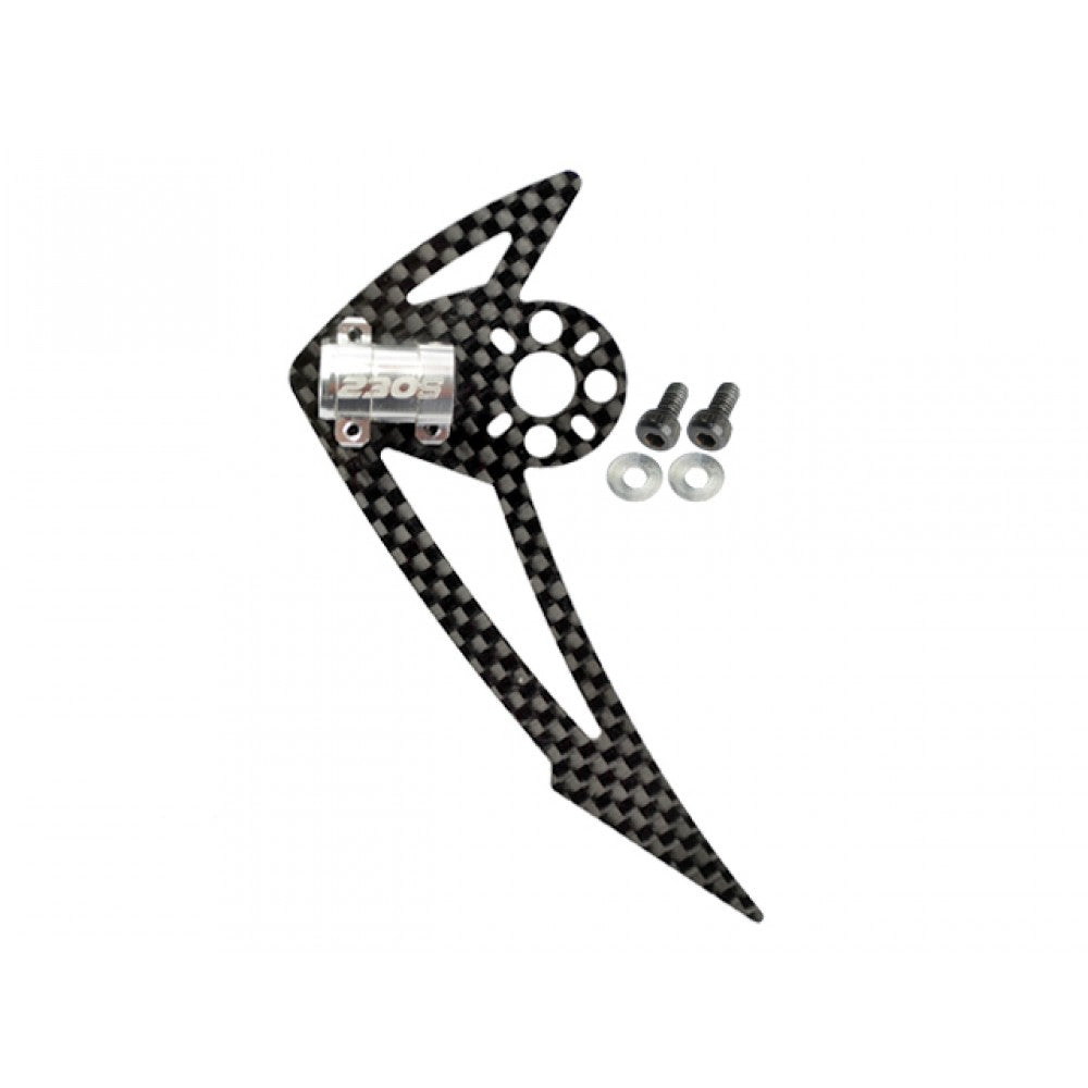 Microheli AL/Carbon Fiber Light Weight Tail Motor Mount W/ Fin "F" Set - BLADE 200S / 250 CFX / 230S / V2 / Smart