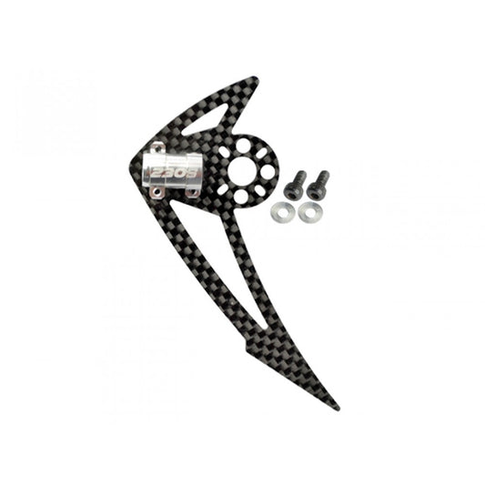 Microheli AL/Carbon Fiber Light Weight Tail Motor Mount W/ Fin "F" Set - BLADE 200S / 250 CFX / 230S / V2 / Smart
