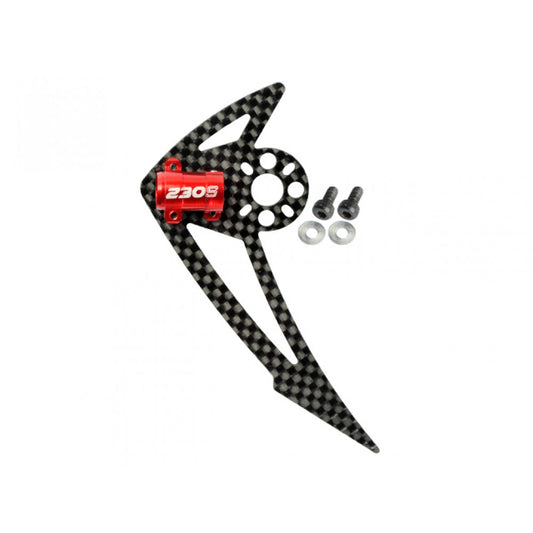 Microheli AL/Carbon Fiber Light Weight Tail Motor Mount W/ Fin "F" Set - BLADE 200S / 250 CFX / 230S / V2 / Smart