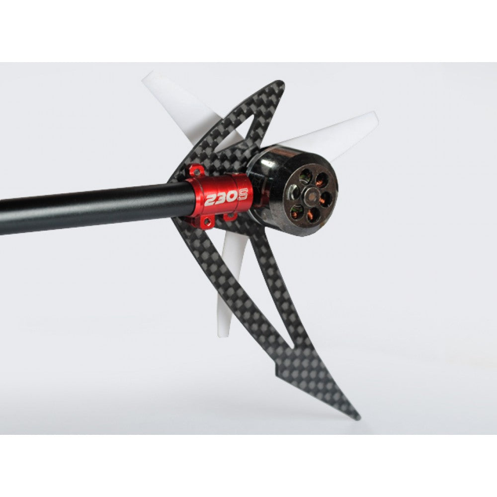 Microheli AL/Carbon Fiber Light Weight Tail Motor Mount W/ Fin "F" Set - BLADE 200S / 250 CFX / 230S / V2 / Smart