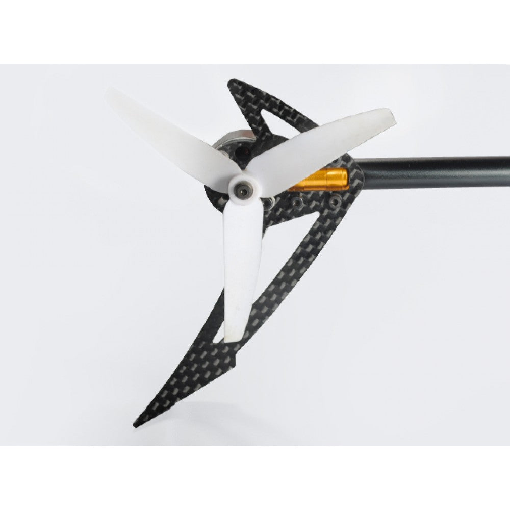 Microheli AL/Carbon Fiber Light Weight Tail Motor Mount W/ Fin "F" Set - BLADE 200S / 250 CFX / 230S / V2 / Smart
