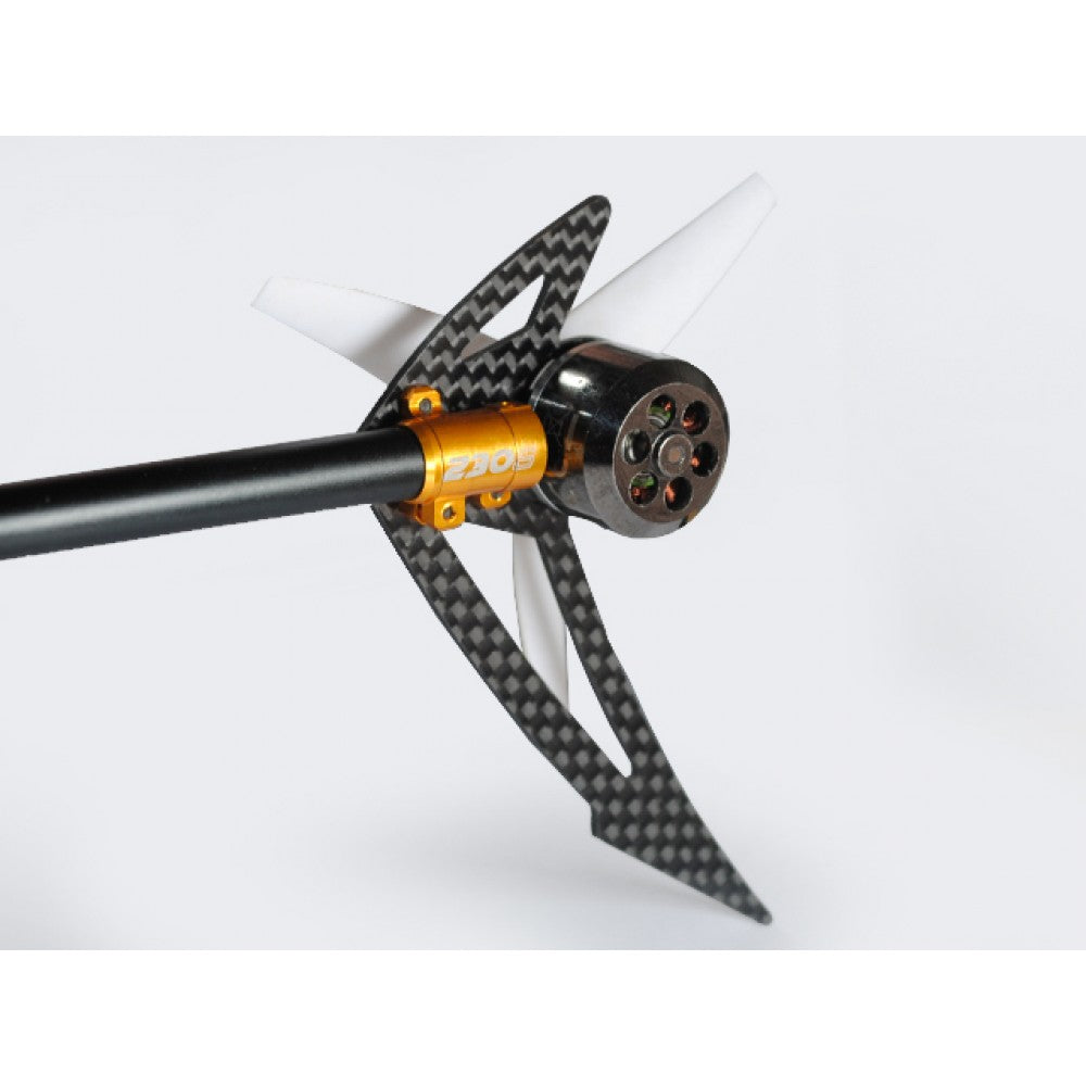 Microheli AL/Carbon Fiber Light Weight Tail Motor Mount W/ Fin "F" Set - BLADE 200S / 250 CFX / 230S / V2 / Smart