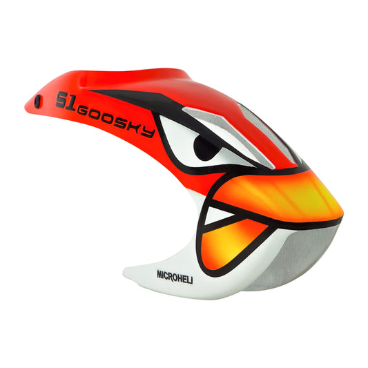 MH-GSS1080RB Microheli Goosky S1 Airbrush Fiberglass Red Bird Canopy