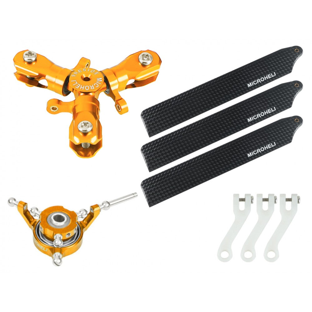 Microheli Goosky S1 CNC Triple Carbon Fiber Blades Conversion Set