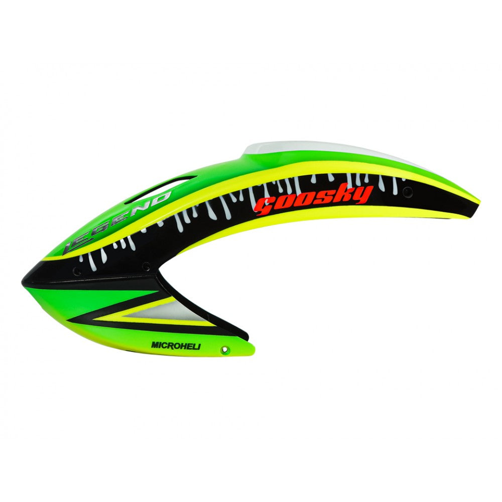 MH-GSS2081GM Microheli Goosky S2 Airbrush Plastic Stock Canopy Green Monster
