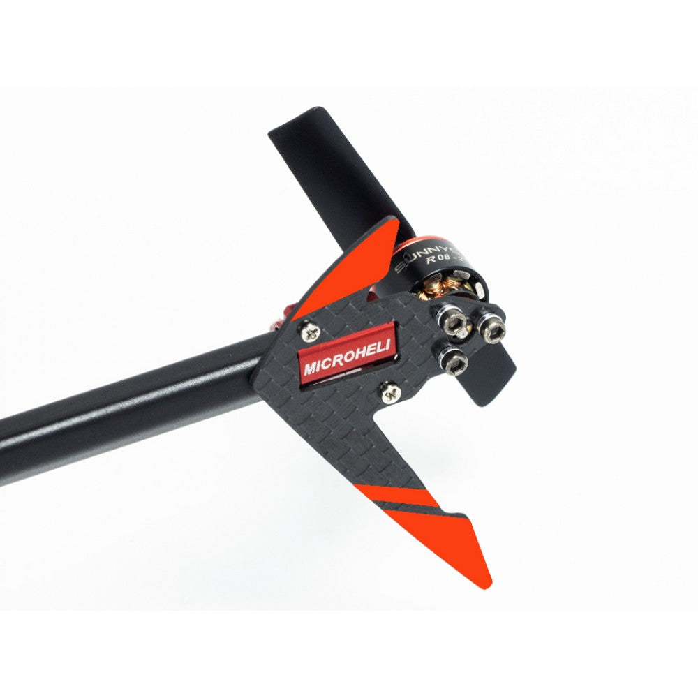 Microheli Aluminum Carbon Fiber Tail Motor Mount W/ Fin Set - OMP Hobby M1 / EVO
