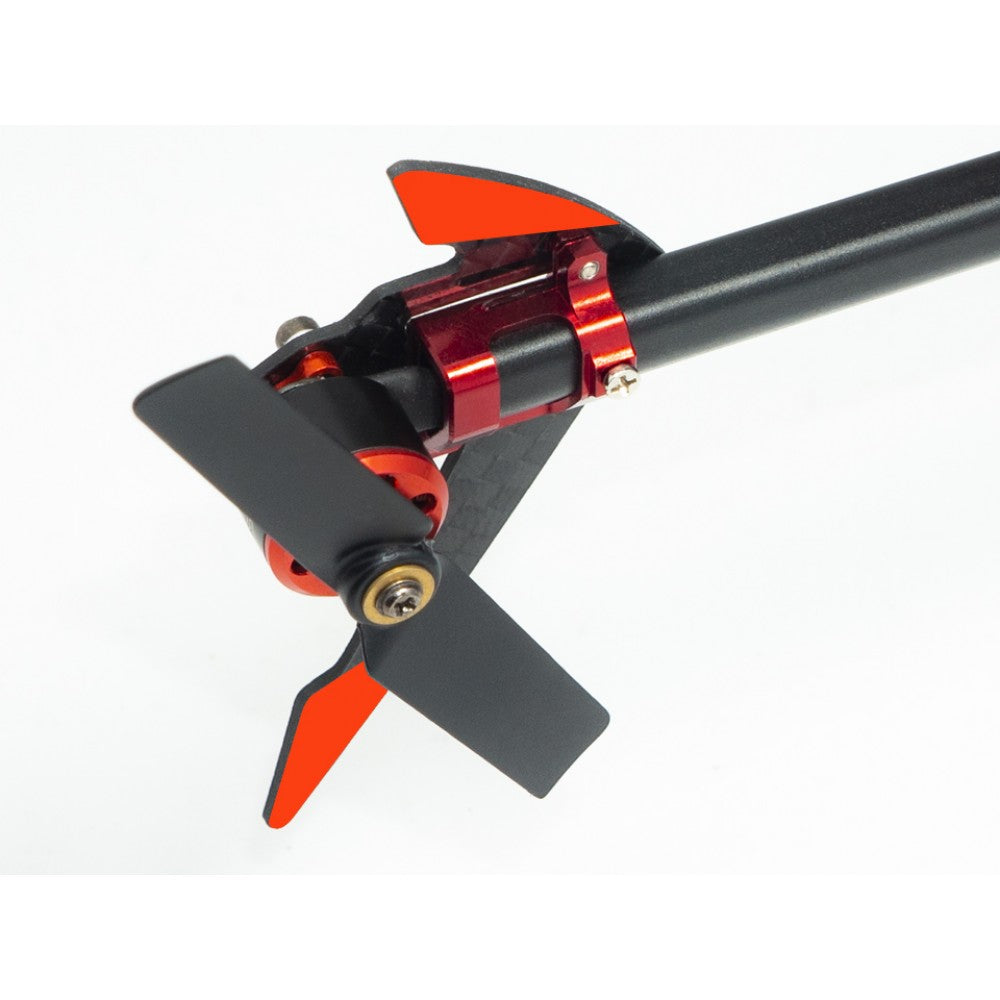 Microheli Aluminum Carbon Fiber Tail Motor Mount W/ Fin Set - OMP Hobby M1 / EVO