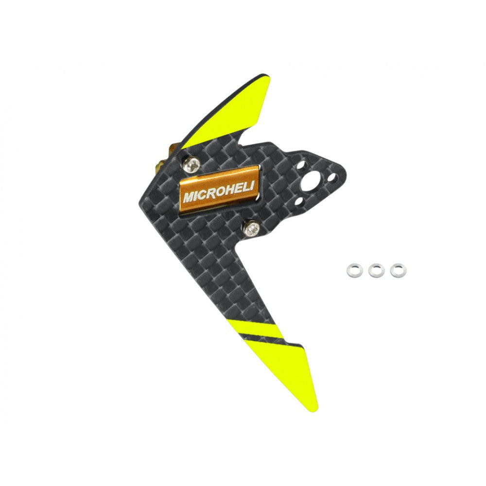 Microheli Aluminum Carbon Fiber Tail Motor Mount W/ Fin Set - OMP Hobby M1 / EVO