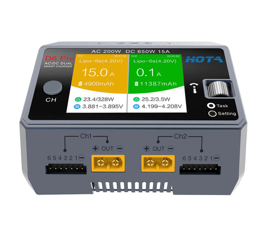 HOT-D6Pro HOTA D6 Pro AC 200W DC 650W 15A Wireless Lipo Battery Charger