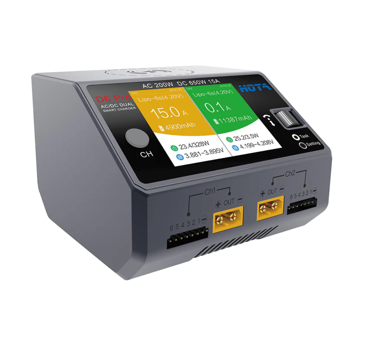 HOT-D6Pro HOTA D6 Pro AC 200W DC 650W 15A Wireless Lipo Battery Charger