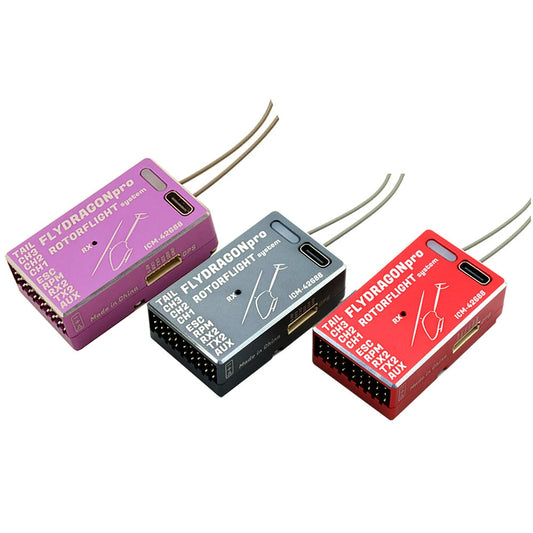 FD-PRO-ICM42688 Steam FlyDragon Pro Rotorflight ICM 42688 F722 FBL (Black/Red/Purple)