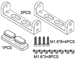 OSHM2093 OMP Hobby Landing Skids Mounts set for M2 Explore and M2 V2 Helicopters