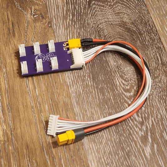 KC3D-2S-6XH-XT30 KC3D 2s Parallel Charging Board 6x JST-XH with XT30/Balance leads