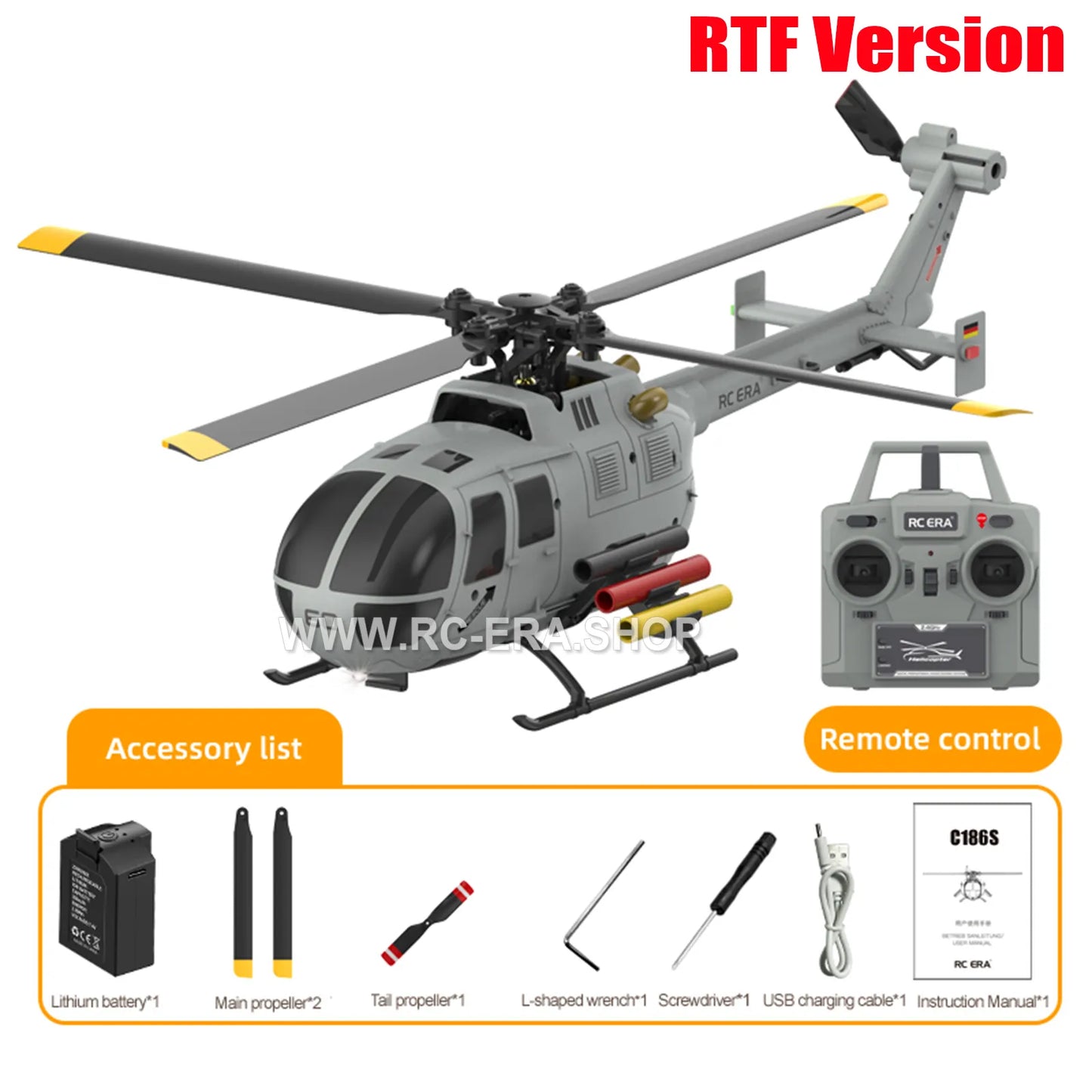 RC ERA C138S BO105 Brushless Scale Helicopter (RTF)