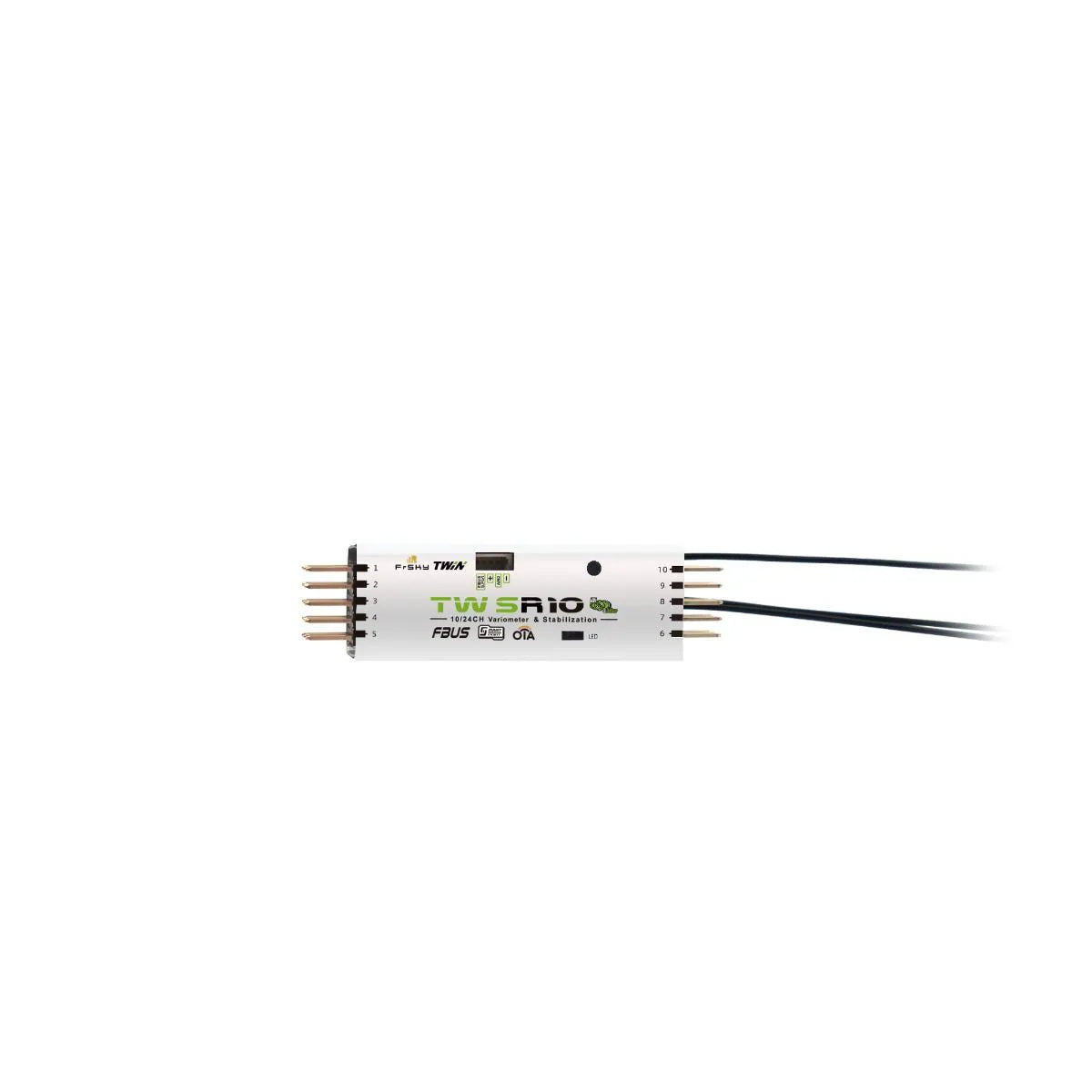 FSK-03022042 FrSky TW SR10 Dual 2.4G Receiver with 10 Ports and ADV Stabilization