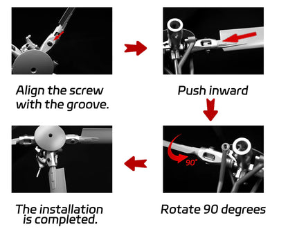 FS91 Flywing Quick Disconnect 4 Blade Rotor head set V2 long