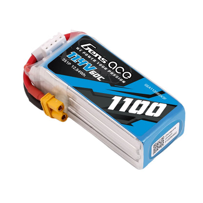 GEA113S60X3F GENS ACE 1100MAH 3S 11.4V 60C LIPO BATTERY (S2 MAX / ULTRA / M2 V3)