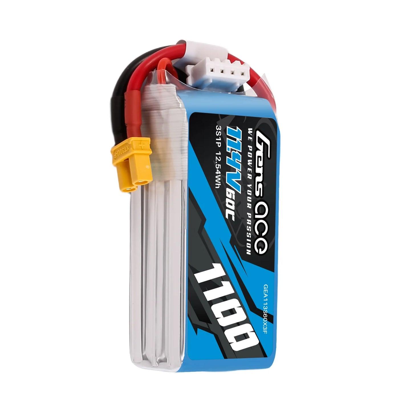 GEA113S60X3F GENS ACE 1100MAH 3S 11.4V 60C LIPO BATTERY (S2 MAX / ULTRA / M2 V3)