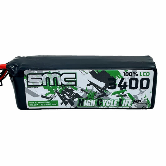 SMC-3480-6S1P HCL-HP 22.2V-3400mAh-80C Flight Pack EC5/SC5