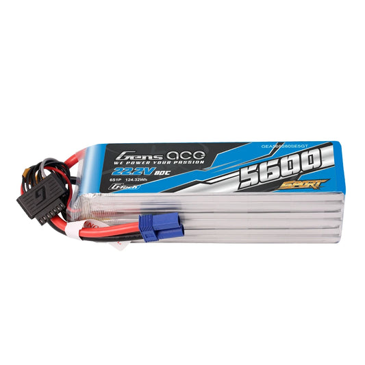 Gens Ace Sport G-Tech 5600mAh 6S 80C 22.2V LiPo Battery – EC5