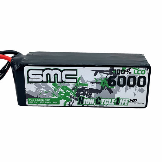 SMC-6080-6S1P HCL-HP 22.2V-6000mAh-80C Flight Pack EC5/SC5