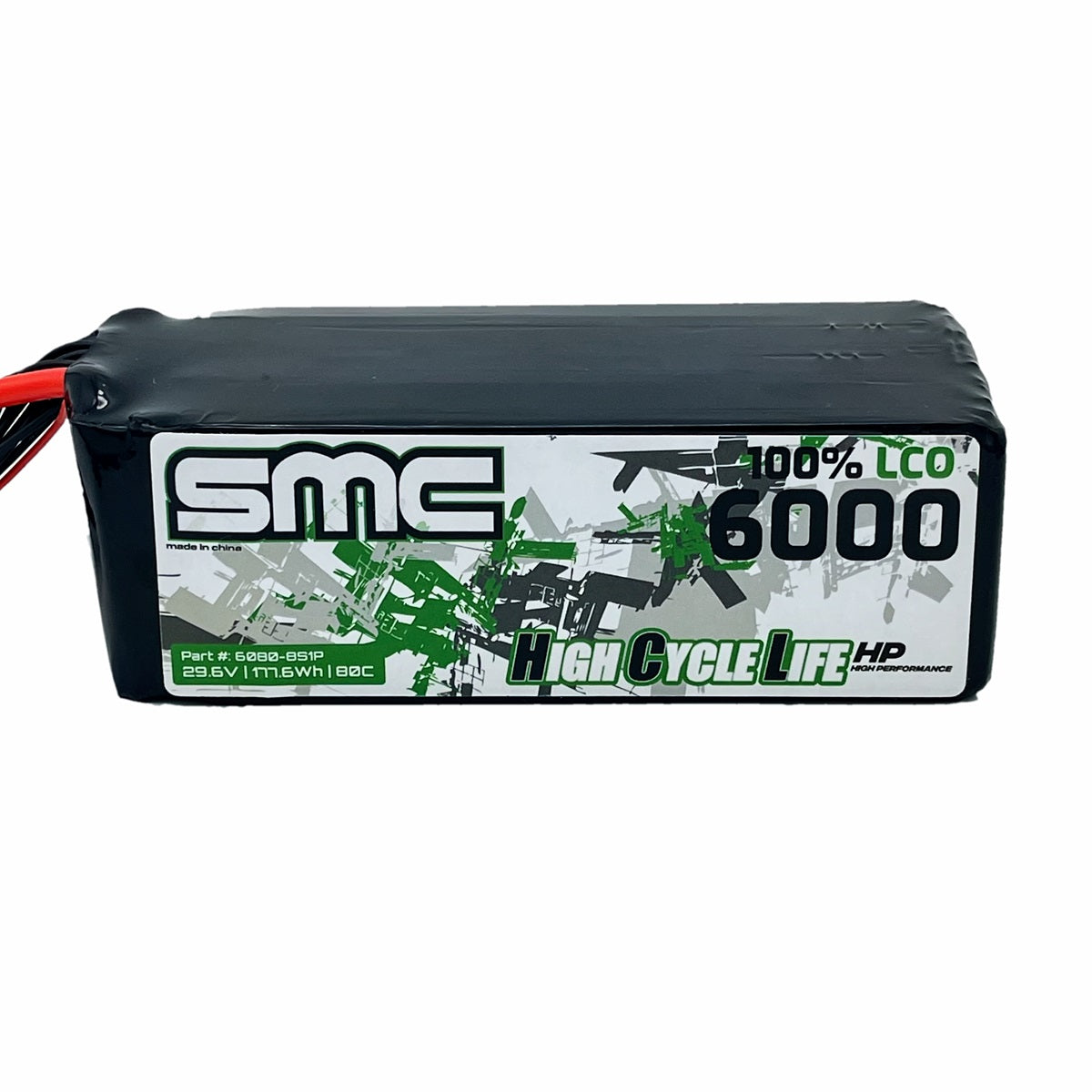 SMC-6080-8S1P HCL-HP 29.6V-6000mAh-80C Flight Pack EC5/SC5