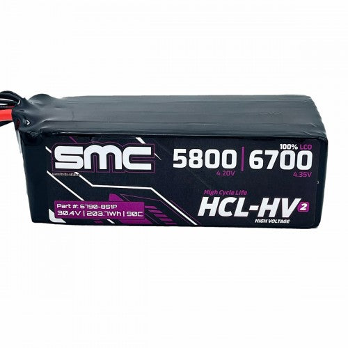 SMC-6790-8S1P HCL-HV2 Flight 30.4V/8S-6700mAh-90C SC5/EC5