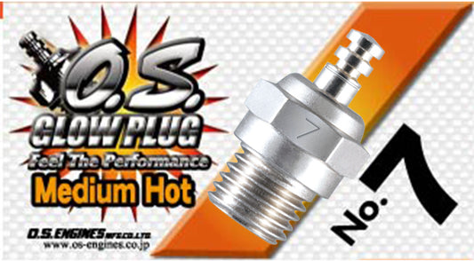 OSM71607100 OS #7 Medium-Hot Glow Plug Nitro Engine