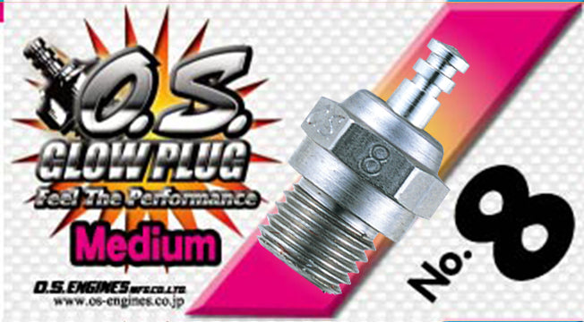 OSM71608001 OS #8 Medium Glow Plug Nitro Engine