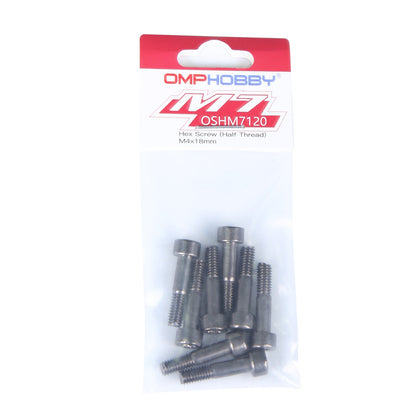 OMP HOBBY M7 Helicopter Parts Hex Screw (Half Thread) M4x18 OSHM7120