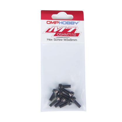 OSHM7110 OMP HOBBY M7 Helicopter Parts Hex Screw M3x8