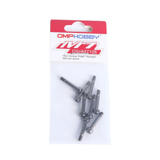 OSHM7108 OMP HOBBY M7 Helicopter Parts Hex Screw (Half Thread) M2.5x14