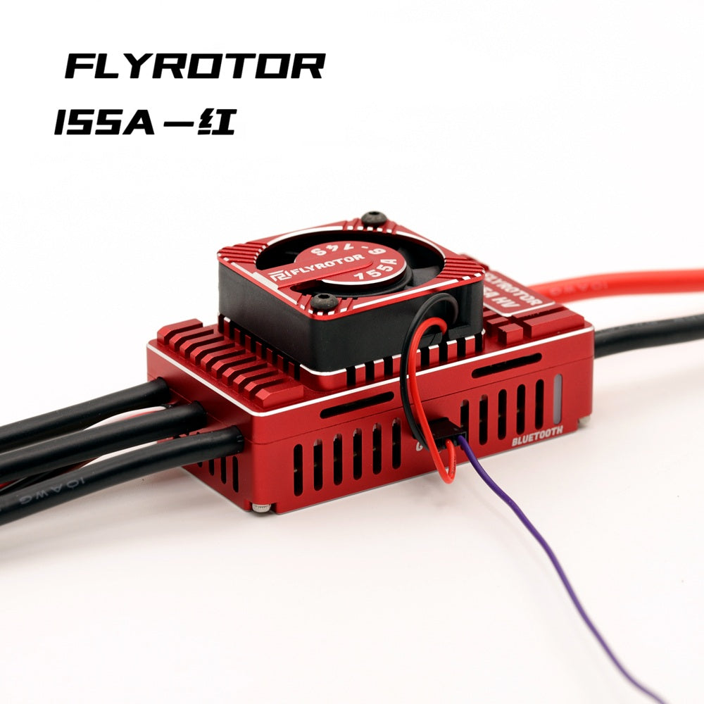 FLYROTOR 155A HV Brushless ESC (6–14S) – 30A BEC, USB + Bluetooth, Rotorflight Ready
