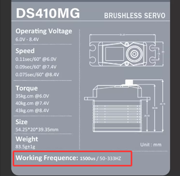 GT040134 Goosky RS5/RS6/RS7 Cyclic Servo - DS410MG